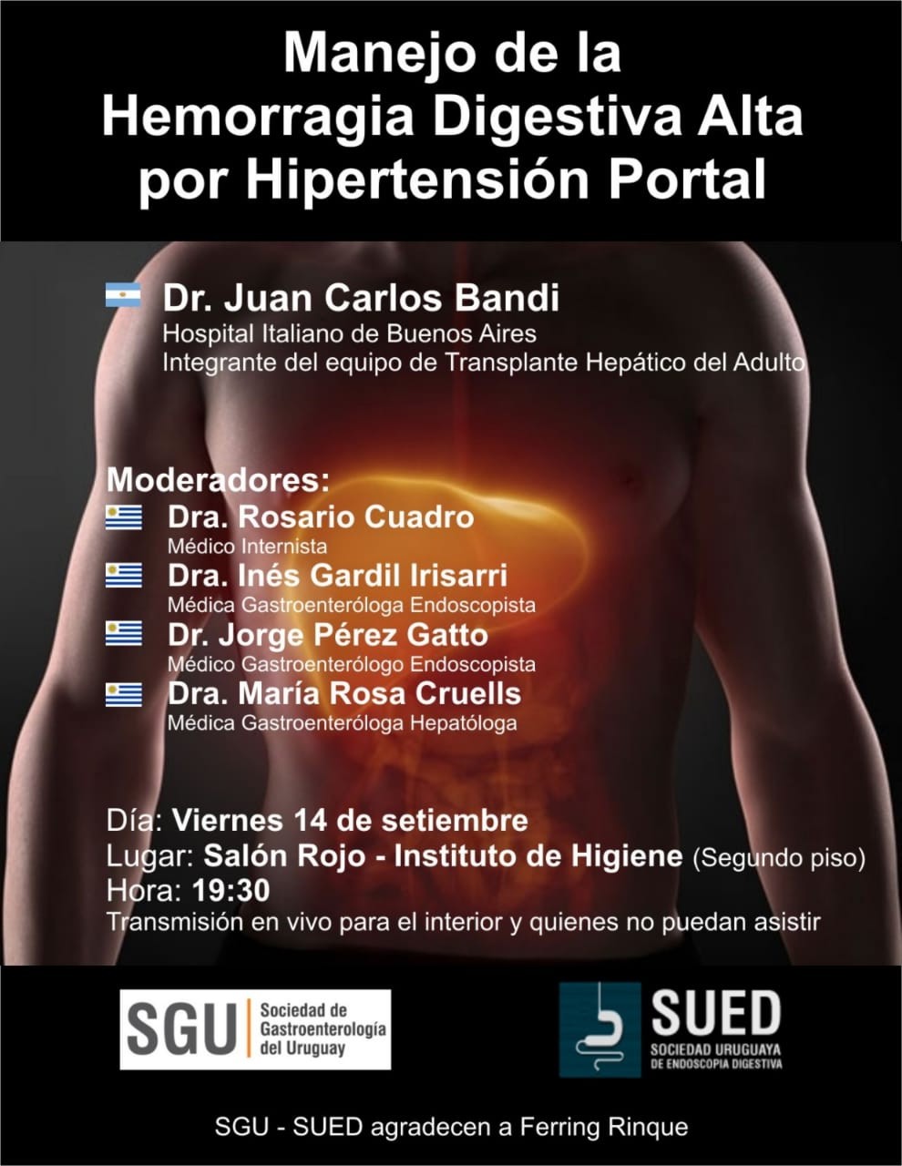 Actividad en conjunto con la SGU y la SUED, «Manejo de la Hemorragia Digestiva Alta por Hipertensión Portal»