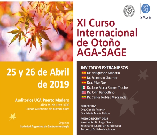 XI Curso Internacional de Otoño AGA – SAGE