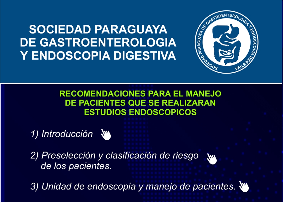 RECOMENDACIONES PARA EL MANEJO DE PACIENTES QUE SE REALIZARAN ESTUDIOS ENDOSCOPICOS
